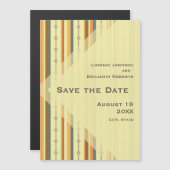 Retro Mid-century Modern Geïnspireerd Trouw Herinn Magnetische Uitnodiging (Voorkant / Achterkant)