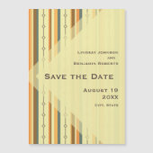 Retro Mid-century Modern Geïnspireerd Trouw Herinn Magnetische Uitnodiging (Voorkant)