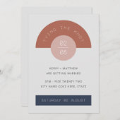 Retro Mid Century Modern Geometric Art 1950-1960 Kaart (Voorkant / Achterkant)