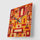 Retro Mid Century Modern Geometrics Wall Clock Vierkante Klok (Hoek)