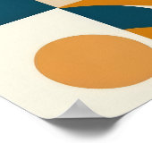 Retro Mid-Century Modern Geometrisch Abstract Poster (Hoek)