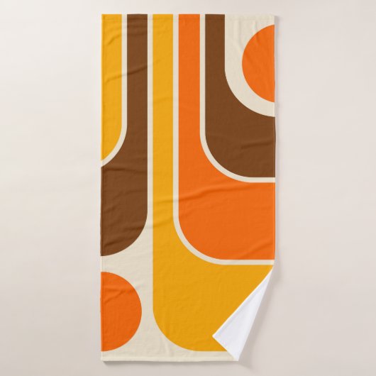 Retro Mid Century Modern geometrisch ontwerp Bad Handdoek (Badhanddoek)