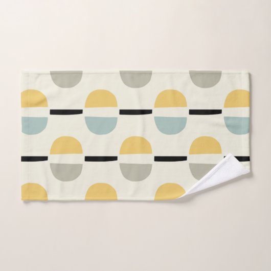 Retro Mid Century Modern geometrisch patroon Bad Handdoek (Handdoek)
