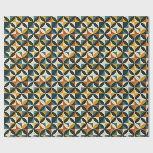 Retro Mid-Century Modern geometrisch patroon Cadeaupapier (Vlak)