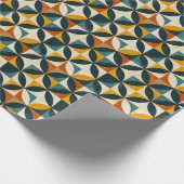 Retro Mid-Century Modern geometrisch patroon Cadeaupapier (Hoek)