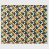 Retro Mid-Century Modern geometrisch patroon Cadeaupapier (Vlak)