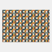 Retro Mid-Century Modern geometrisch patroon Inpakpapier Vel (Voorkant 3)