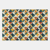 Retro Mid-Century Modern geometrisch patroon Inpakpapier Vel (Voorkant 2)