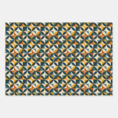 Retro Mid-Century Modern geometrisch patroon Inpakpapier Vel (Voorkant)