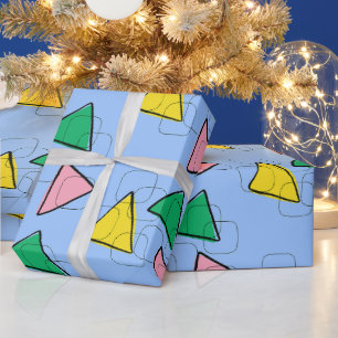 Retro Mid-Century Modern Geometrische Driehoeken I Cadeaupapier