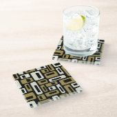 Retro Mid Century Modern Glazen Onderzetter (Schuin)