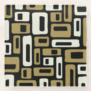 Retro Mid Century Modern Glazen Onderzetter