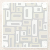 Retro Mid Century Modern Glazen Onderzetter (Achterkant)