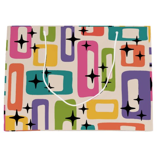 Retro Mid Century Modern Groot Cadeauzakje (Voorkant)