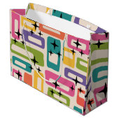 Retro Mid Century Modern Groot Cadeauzakje (Achterkant Gekanteld)