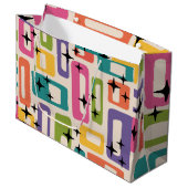 Retro Mid Century Modern Groot Cadeauzakje (Voorkant Gekanteld)