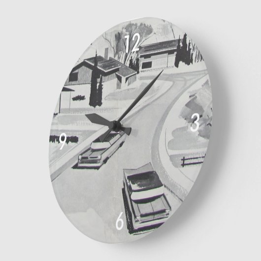 Retro Mid-Century Modern Grote Klok (Hoek)