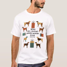 Retro Mid-Century Modern Honden 50s 60s Stijl abst