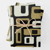 Retro Mid Century Modern Inpakpapier Vel (In situ)