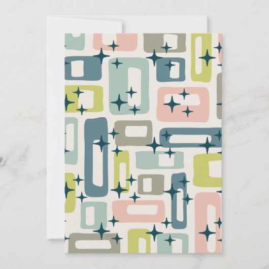 Retro Mid Century Modern Kaart (Voorkant)
