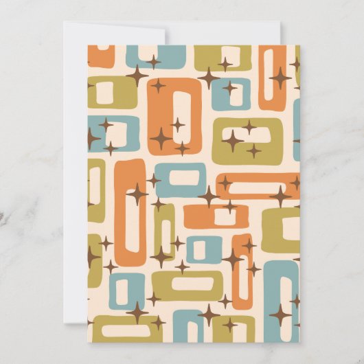 Retro Mid Century Modern Kaart (Voorkant)