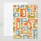 Retro Mid Century Modern Kaart (Voorkant / Achterkant)