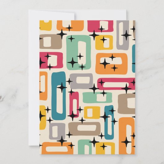 Retro Mid Century Modern Kaart (Voorkant)