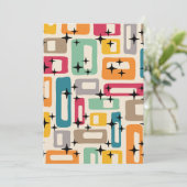 Retro Mid Century Modern Kaart (Staand voorkant)