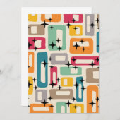 Retro Mid Century Modern Kaart (Voorkant / Achterkant)