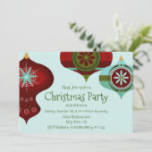 Retro Mid Century Modern Kerst Ornament Kaart (Staand voorkant)