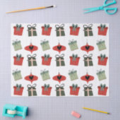 Retro Mid Century Modern Kerstpatroon Tissuepapier (Craft)