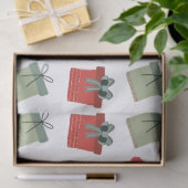 Retro Mid Century Modern Kerstpatroon Tissuepapier (Geschenk)