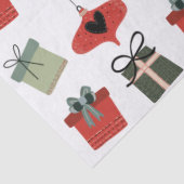 Retro Mid Century Modern Kerstpatroon Tissuepapier (Detail)