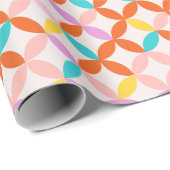 Retro Mid Century Modern kleurrijk Abstract patroo Cadeaupapier (Rol Hoek)