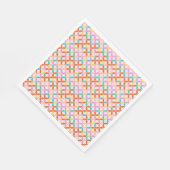 Retro Mid Century Modern kleurrijk Abstract patroo Servet (Hoek)