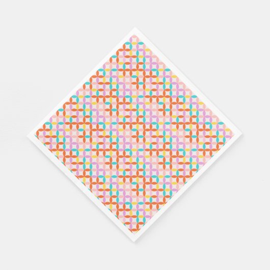 Retro Mid Century Modern kleurrijk Abstract patroo Servet (Hoek)