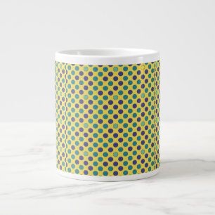 Retro Mid-Century Modern Kleurrijke Stippen Grote Koffiekop