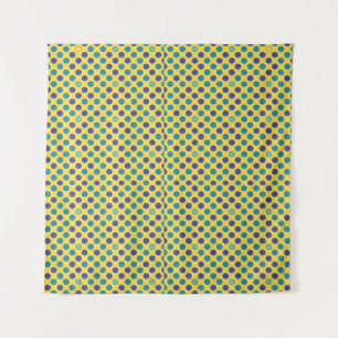 Retro Mid-Century Modern Kleurrijke Stippen Wandkleed