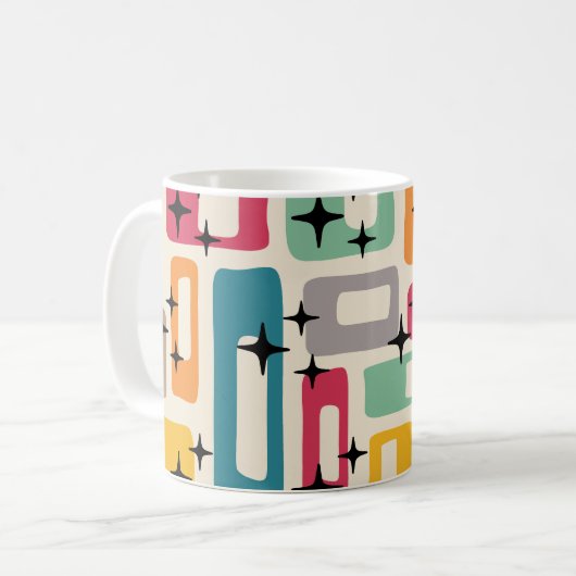 Retro Mid Century Modern Koffiemok (Voorkant links)