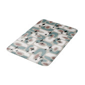 Retro Mid Century Modern Kosmisch Abstract Patroon Badmat (Gekanteld)