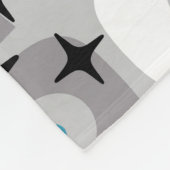 Retro Mid Century Modern Kosmisch Abstract Patroon Fleece Deken (Hoek)