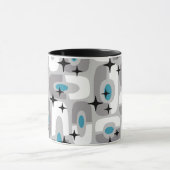 Retro Mid Century Modern Kosmisch Abstract Patroon Mok (Midden)