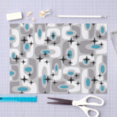 Retro Mid Century Modern Kosmisch Abstract Patroon Tissuepapier (Craft)