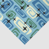Retro Mid Century Modern Kosmisch Abstract Patroon Tissuepapier (Detail)