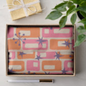 Retro Mid Century Modern Kosmisch Abstract Patroon Tissuepapier (Geschenk)