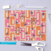 Retro Mid Century Modern Kosmisch Abstract Patroon Tissuepapier (Craft)