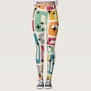 Retro Mid Century Modern Leggings
