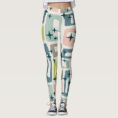 Retro Mid Century Modern Leggings (Voorkant)