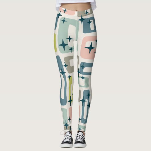 Retro Mid Century Modern Leggings (Voorkant)