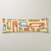 Retro Mid Century Modern Lichaamskussen (Achterkant)